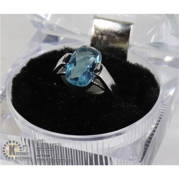 NEW 925 STERLING SILVER LADIES RING SIZE 7 , ZIRCO