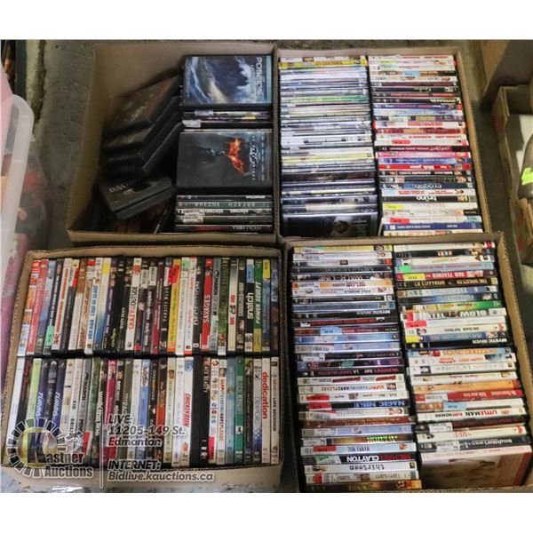 LOT OF 200 DVDS - DISCS ARE MOSTLY IN GREAT CONDIT