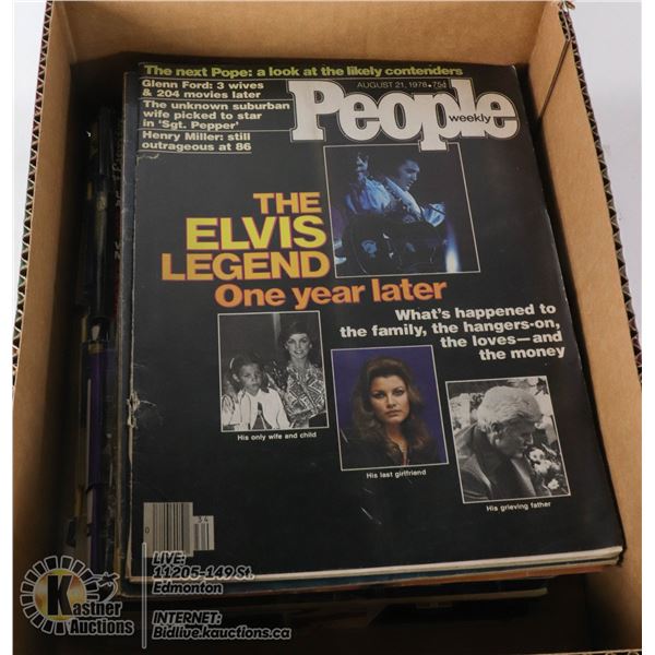 BOX OF MOTORCYCLE AND ENTERTAINMENT MAGAZINES