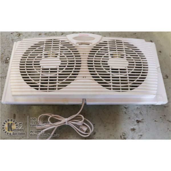 SUNBEAM 2-SPEED WINDOW FAN - TWIN FAN, DUAL