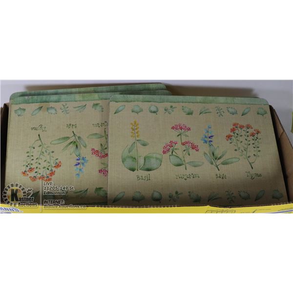 SET OF HARDBPARD PLACEMATS
