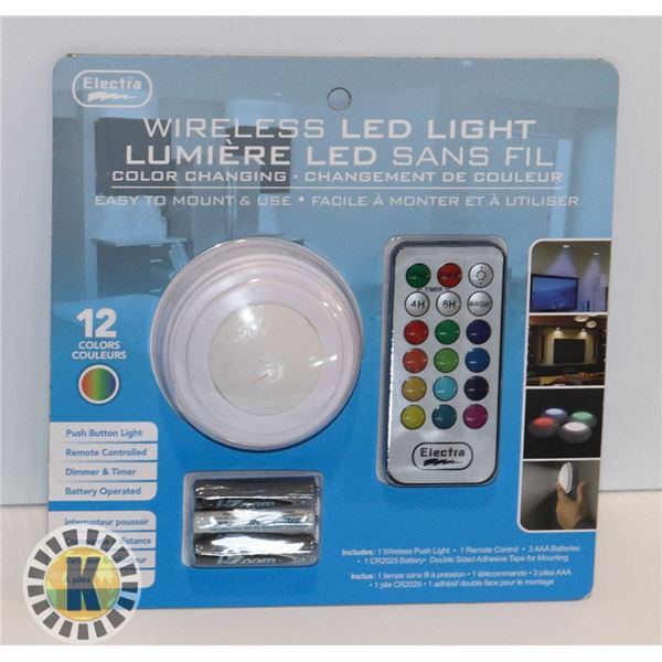 NEW 12 COLOUR WIRLESS LED LIGHT WITH