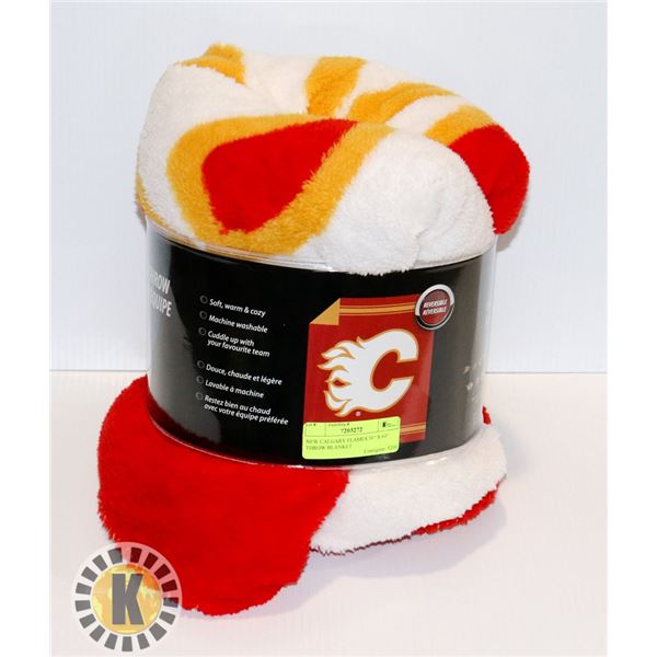 NEW CALGARY FLAMES 50" X 60" THROW BLANKET