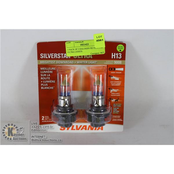 1 PACK OF 2 HALOGEN SILVERSTAR ULTRA LIGHTS