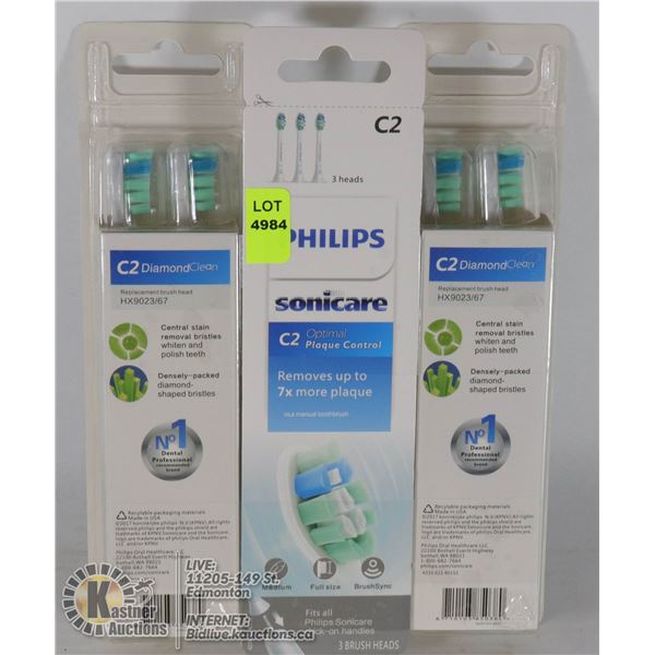 LOT OF 11 PHILIPS SONICARE BRUSH HEADS