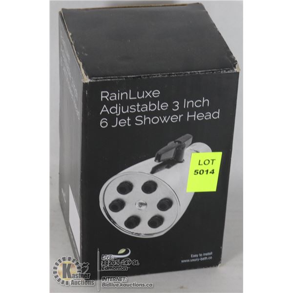 RAINLUXE ADJUSTABLE 3 INCH 6 JET SHOWER HEAD
