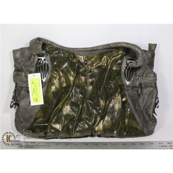 FAUX ALLIGATOR SKIN DESIGN PURSE