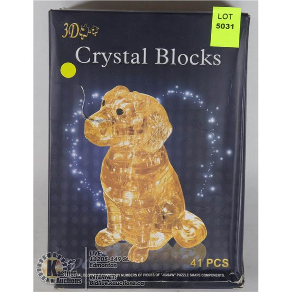 41 PCS 3D CRYSTAL BLOCK DOG PUZZLE