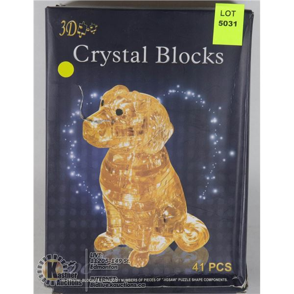 41 PCS 3D CRYSTAL BLOCK DOG PUZZLE