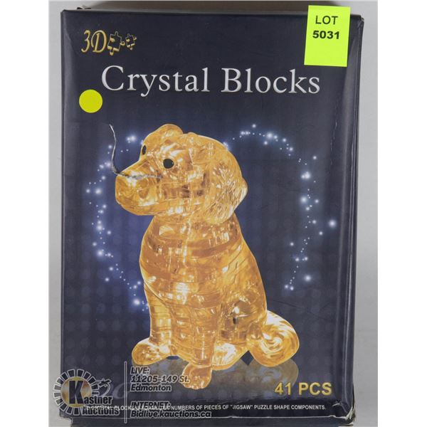 41 PCS 3D CRYSTAL BLOCK DOG PUZZLE