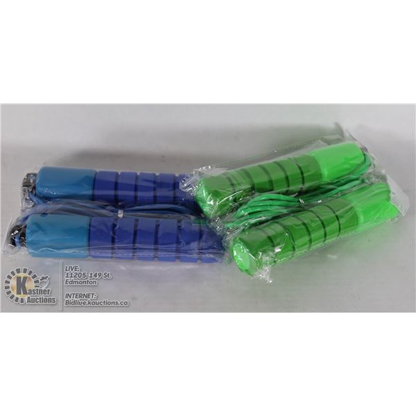 LOT OF 2 MEMORY FOAM HANDLED SKIPPING ROPE