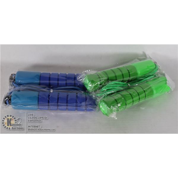 LOT OF 2 MEMORY FOAM HANDLED SKIPPING ROPE