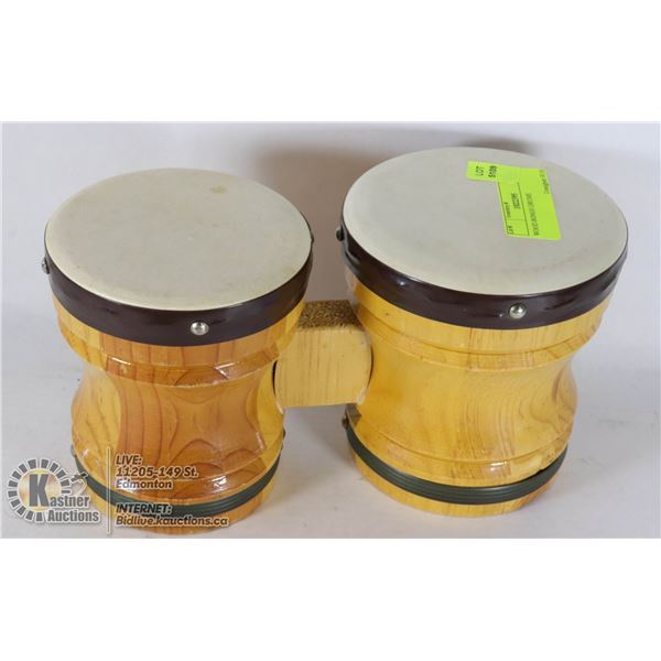 WOOD BONGO DRUMS
