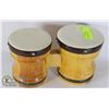 Image 1 : WOOD BONGO DRUMS