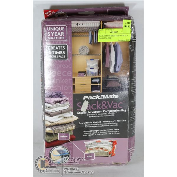 VACUUM COMPRESSION STORAGE BAGS-UNUSED