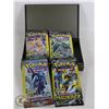 Image 1 : 4 SEALED POKEMON BOOSTER PACKS