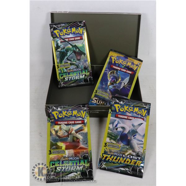 4 SEALED POKEMON BOOSTER PACKS