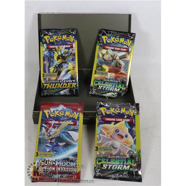 4 SEALED POKEMON BOOSTER PACKS