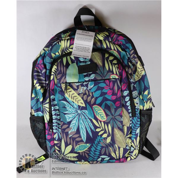 FLOWER PATTERN BACKPACK