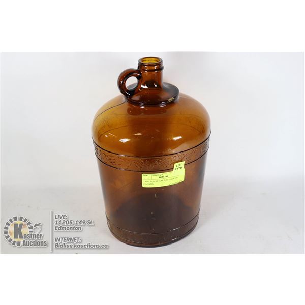 1 GALLON GLASS JUG MADE IN CANADA