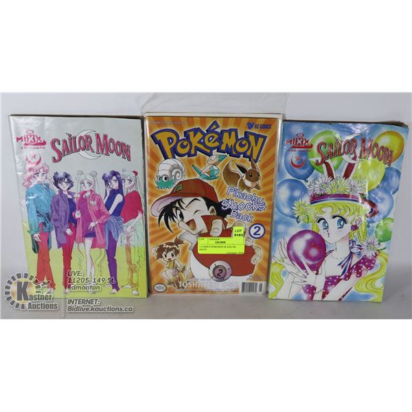 3 COMICS POKEMON & SAILOR MOON