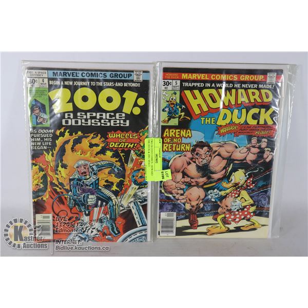 TWO 30 CENT COMICS - HOWARD THE DUCK & 2001: SPACE