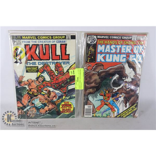 MARVEL COMICS - KULL & MASTER OF KUNG FU