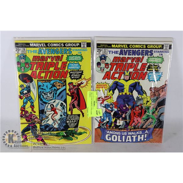 TWO 25 CENT MARVEL AVENGERS COMICS