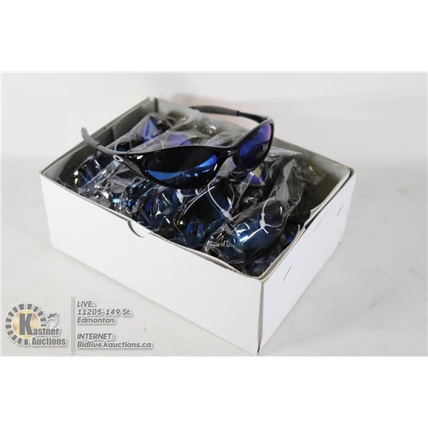 BOX OF OAKLEY STYLE GLASSES - SMOKE BLACK