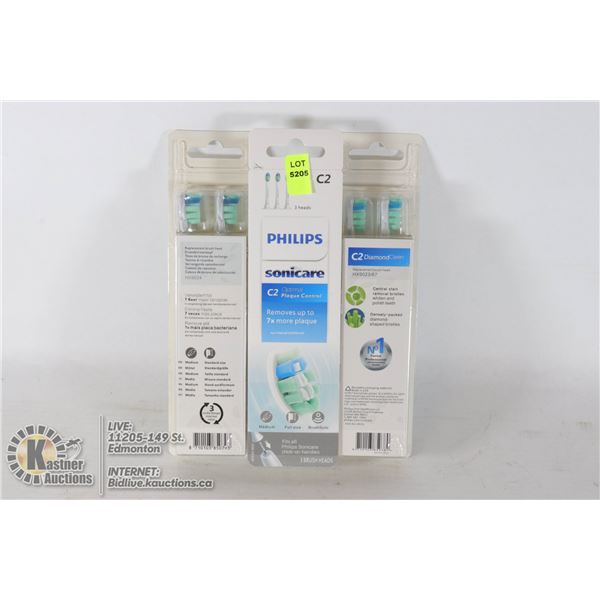 LOT OF 10 PHILIPS SONICARE BRUSH HEADS
