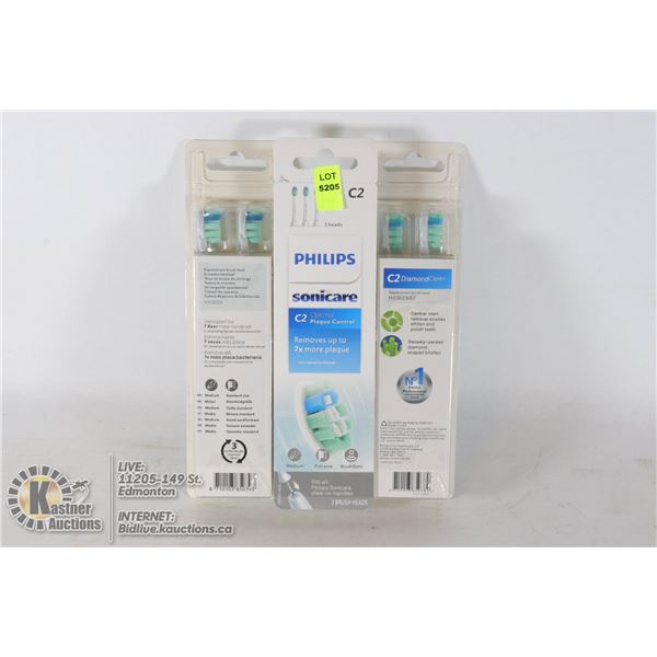 LOT OF 9 PHILIPS SONICARE BRUSH HEADS