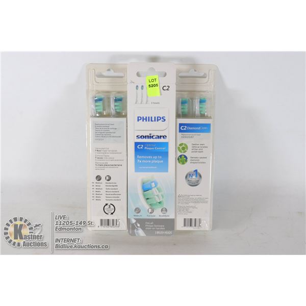 LOT OF 9 PHILIPS SONICARE BRUSH HEADS