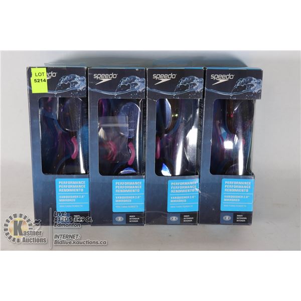 LOT OF 4 SPEEDO SWIMMING GOGGLES