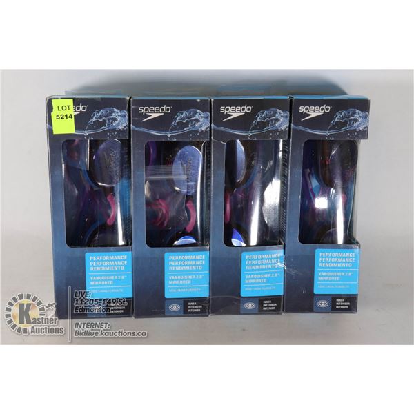 LOT OF 4 SPEEDO SWIMMING GOGGLES