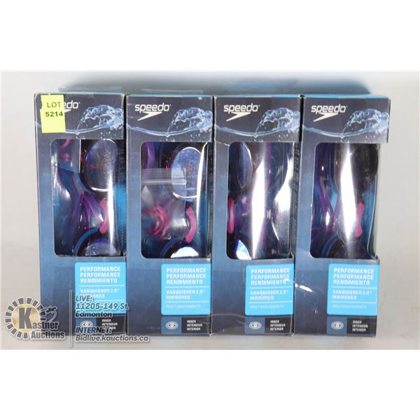 LOT OF 4 SPEEDO SWIMMING GOGGLES