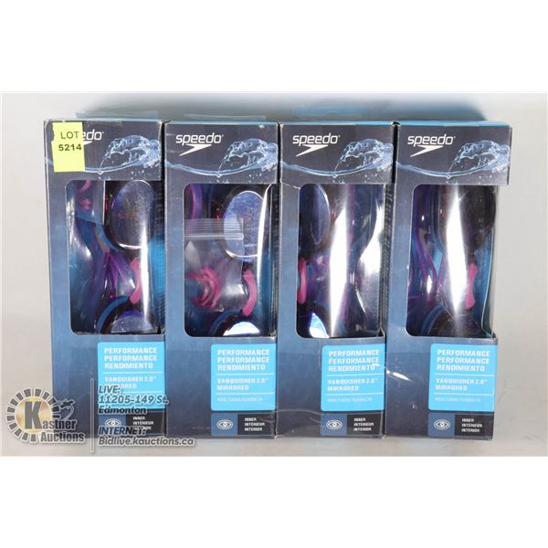 LOT OF 4 SPEEDO SWIMMING GOGGLES