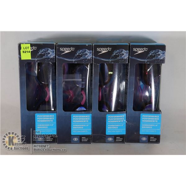 LOT OF 4 SPEEDO SWIMMING GOGGLES
