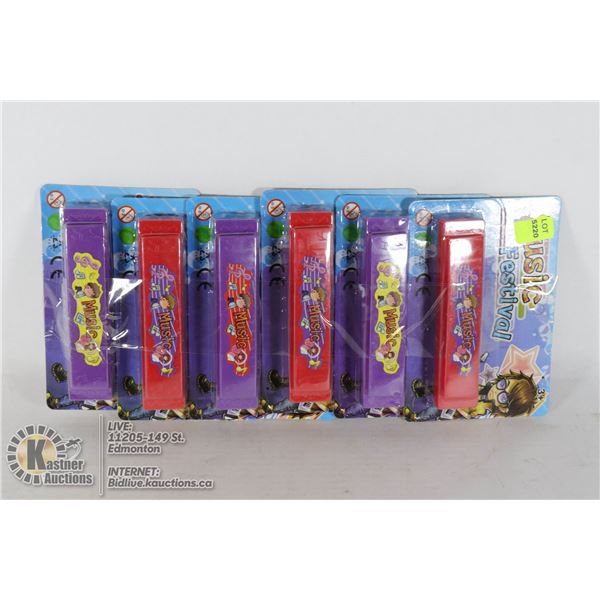 LOT OF 6 KIDS HARMONICA