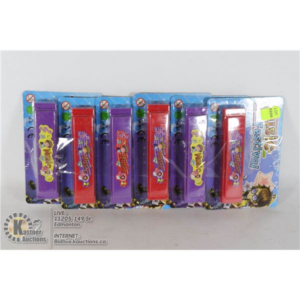 LOT OF 6 KIDS HARMONICA