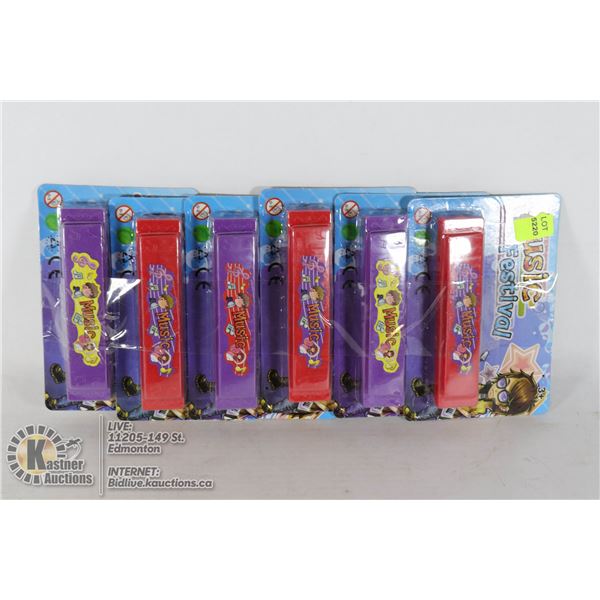 LOT OF 6 KIDS HARMONICA