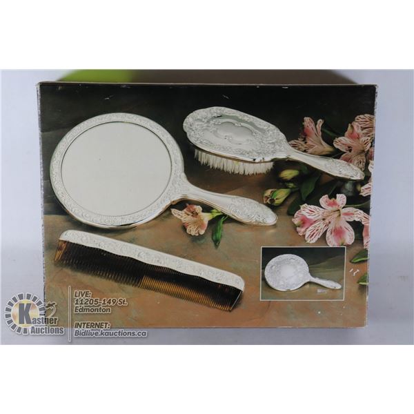 VINTAGE 3 PC DRESSER SET CONTENTS SEALED