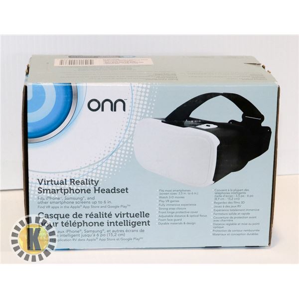 NEW ONN VIRTUAL REALITY SMARTPHONE HEADSET