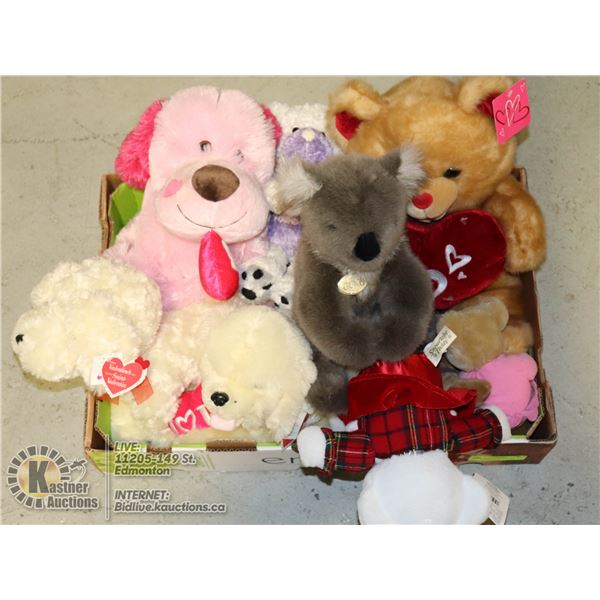 LOT OF ASSORTED STUFFIES, INCLUDING GUND