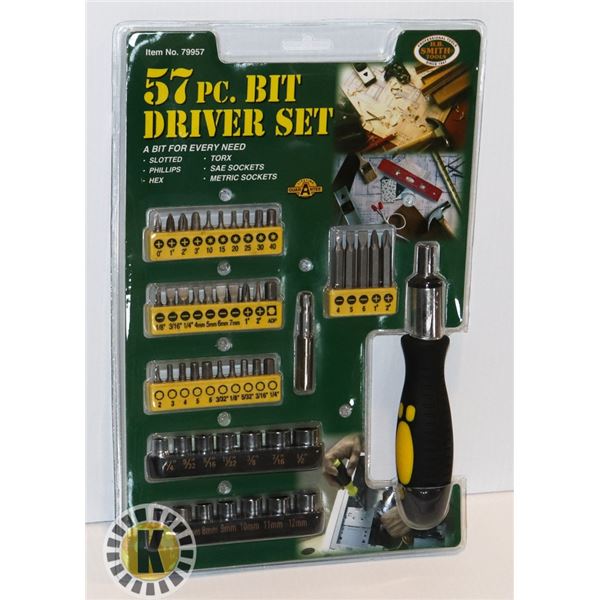 NEW 57PC BIT DRIVER SET