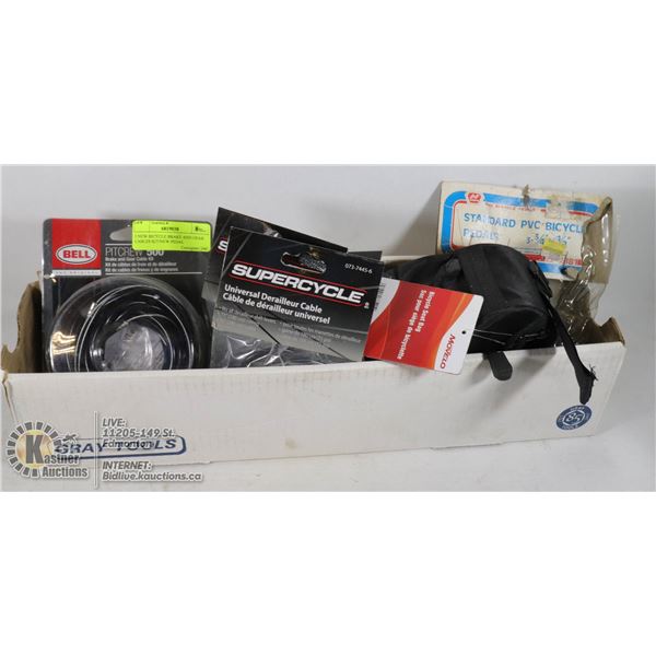 5 NEW BICYCLE BRAKE AND GEAR CABLES KIT/NEW PEDAL
