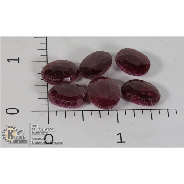 #80-RED RUBY GEMSTONES 51.50ct