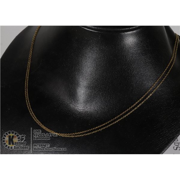 #180-STIRLING SILVER NECKLACE .925/ 2 pcs 18"