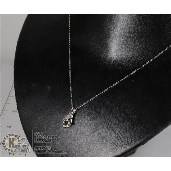 #173-CITRINE PENDANT/ NECKLACE 18"