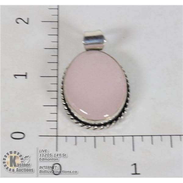 #224-PINK ROSE QUARTZ PENDANT