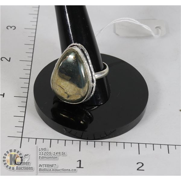 #254-GOLDEN PYRITE RING SIZE 9.5